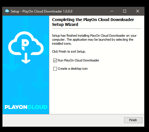 Installing of the PlayOn Cloud Downloader is pretty straight-forward.