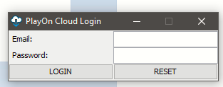 Enter your login details to PlayOn Cloud when prompted.