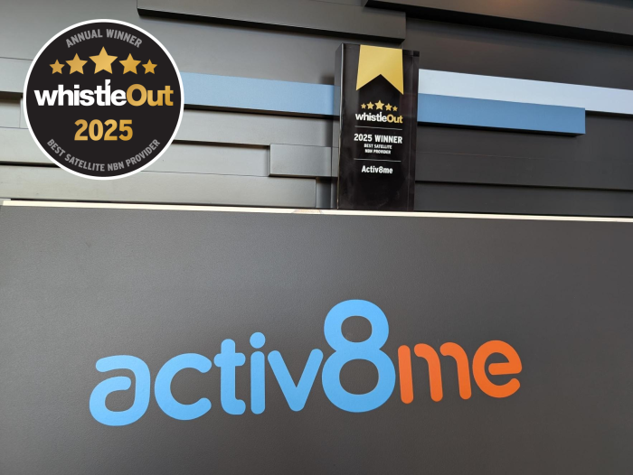 Activ8me's whistleout award for 2025 best satellite provider